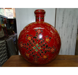 Vaso acqua XL dipinto a mano rosso 50x33x60 cm