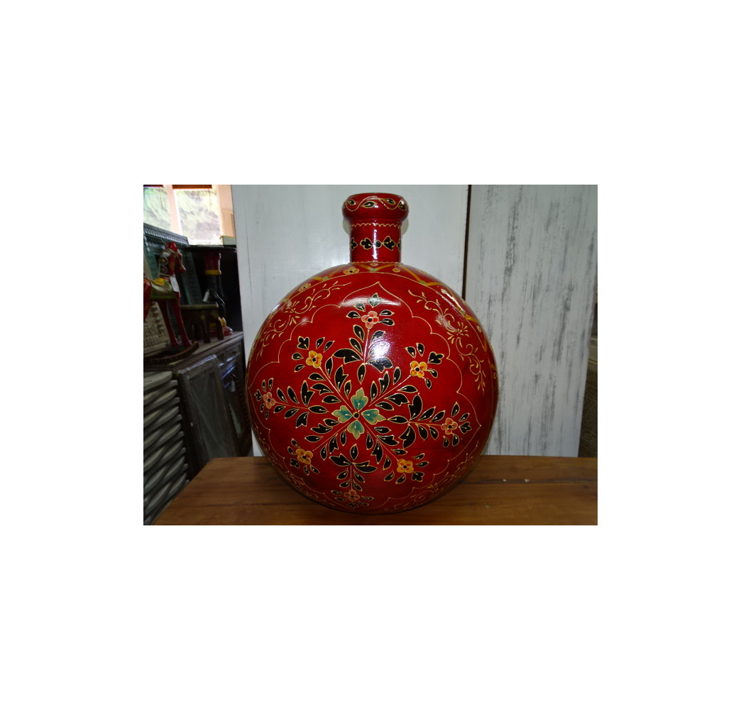 Wasserkrug XL handbemalt rot 50x33x60 cm