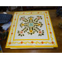 Tavolo cuscino "Bazot" in 38x38 cm Bianco e fiori