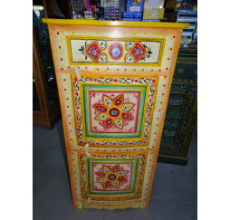 Corner cabinet with two domed yellow and diamond doors