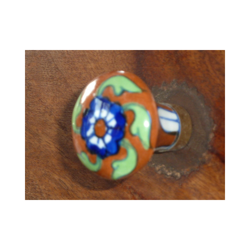 Maniglie pera marrone fiore outremer