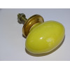 Porcelain knob olive yellow