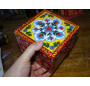 Square box with multicolored tiles 15x15x11 cm - 3