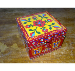 Caja cuadrada con azulejos multicolor 15x15x11 cm - 4