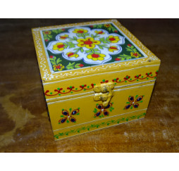 Square box with multicolored tiles 15x15x11 cm - 5