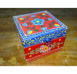 Square box with multicolored tiles 15x15x11 cm - 8