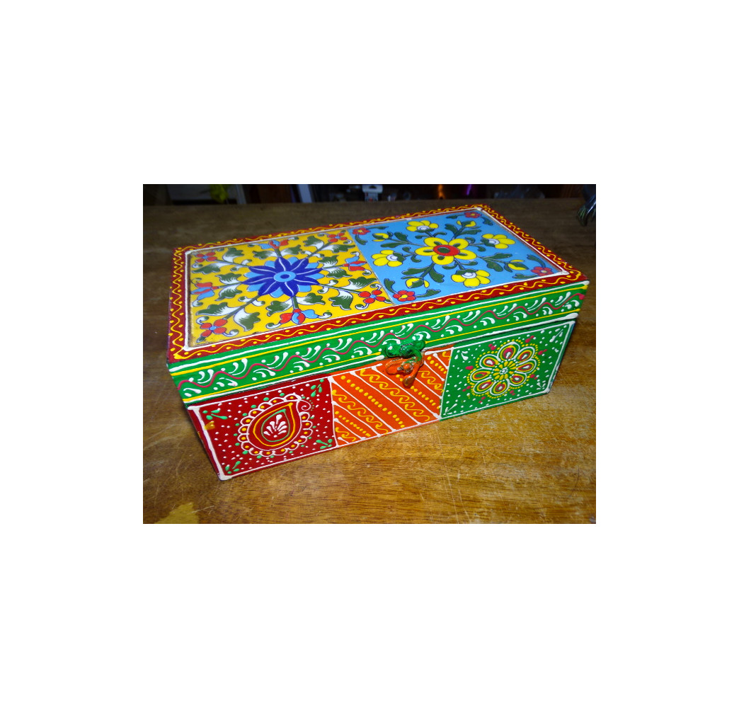 Caja rectangular con 2 baldosas 27x15x11 cm - 5