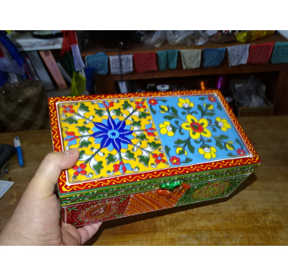 Caja rectangular con 2 baldosas 27x15x11 cm - 5