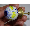 bouton boule marguerite jaune et outremer