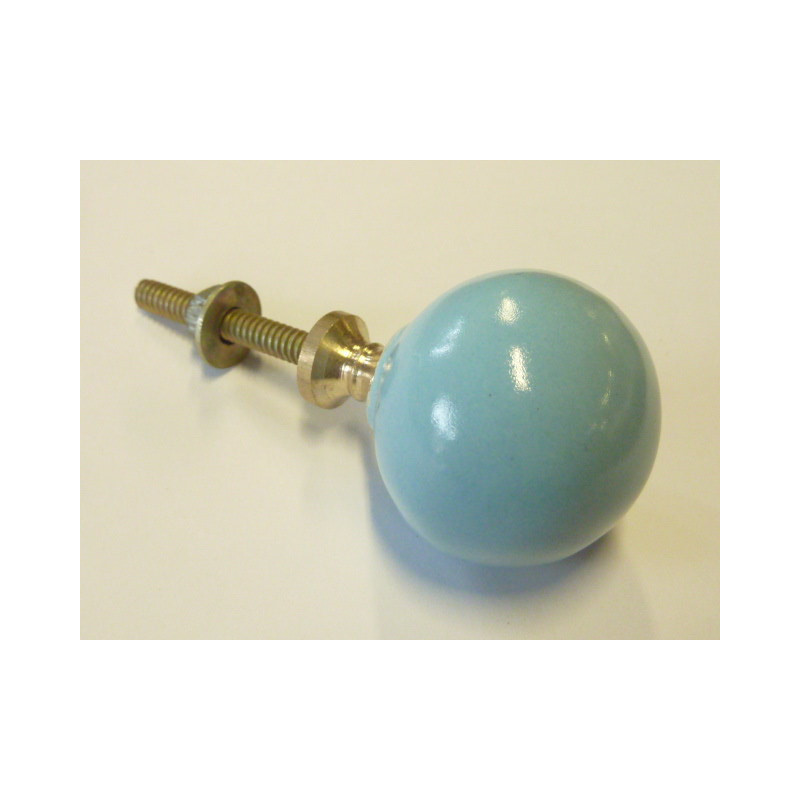 pomello boule unis blu ciel