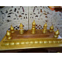 Grande tempio interno rame e oro aperto 61x75 cm