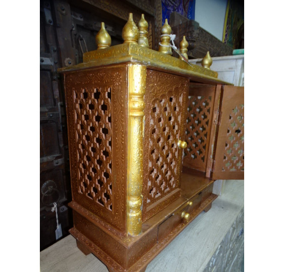 Large copper and gold indoor temple 61x75 cm