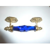 handle in glass 14 cm dark-blue