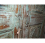 Vecchie porte di casa turchesi 132x15x209 cm