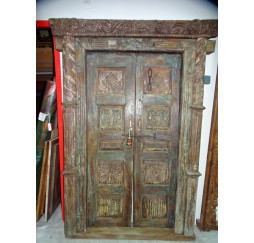 Vecchie porte di casa indiana 140x15x213 cm