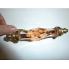 handle in glass 14 cm ambre