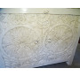 Enfilade 4 portes 4 tiroirs sculptées patiné blanche 180x90 cm