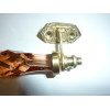 Poignée en verre 14 cm saumon