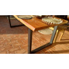 Tavolo in massello di acacia con bordi non tagliati  220x100 cm