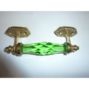 Manejar de vidrio de 14 cm verde