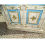 Armadio con placche in ottone bianco e turchese 90x40x180 cm