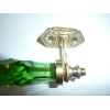 handle in glass 14 cm green