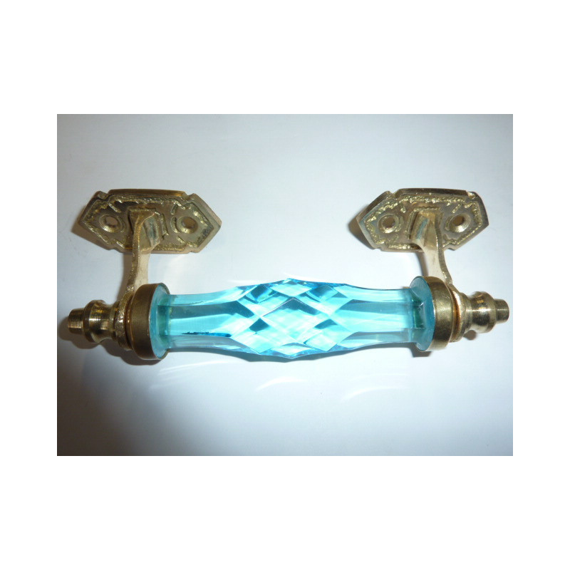 ansa di vetro 14 cm turchese