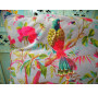 Velvet covers with gray bird of paradise in 60X60 cm