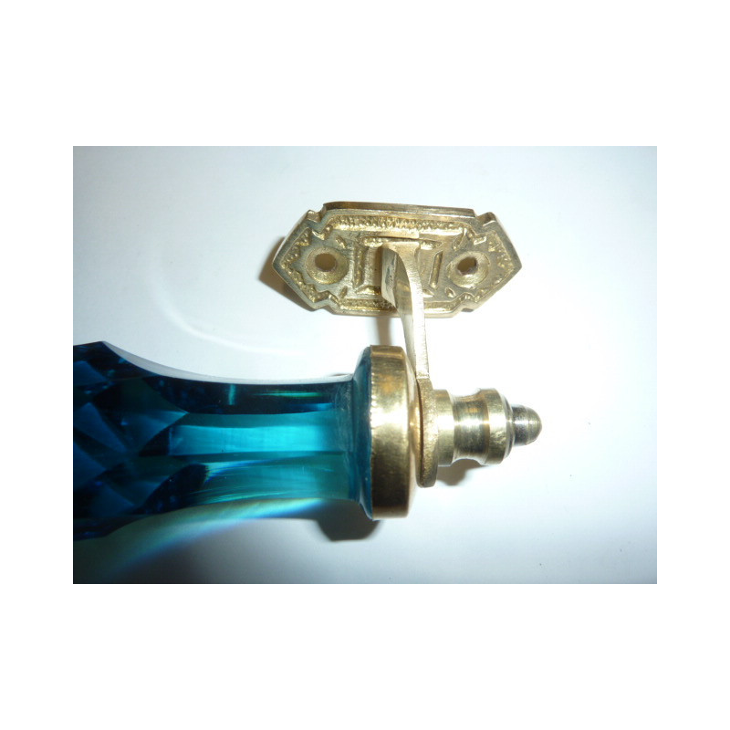 Glas griff 17 cm türkis