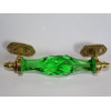 Poignée en verre de 17 cm verte