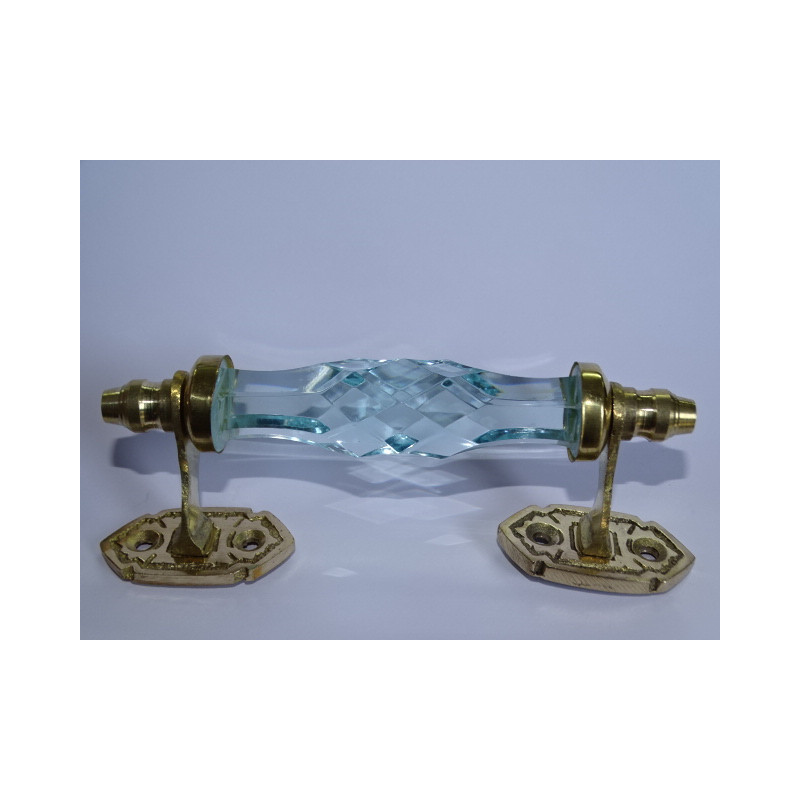 Mango de cristal 14 cm celeste muy claro