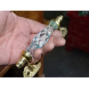 Glass handle 14 cm very light sky blue