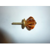 pumpkin button 35 mm amber - gold