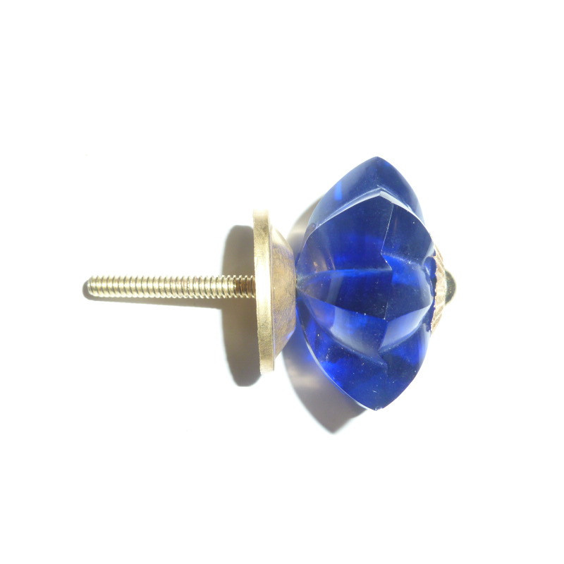 bottone zucca 45 mm blu oltremare - oro