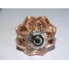 bouton citrouille en verre de 45 mm couleur rose clair - argenté