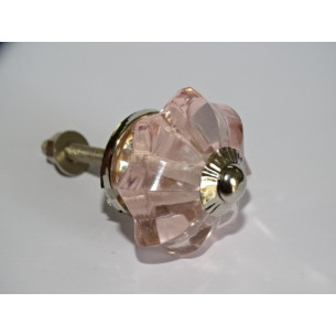 pumpkin button 35 mm in pink - silver color
