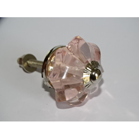 bottone a zucca 35 mm di colore rosa - argento