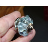 pumpkin button 35 mm in light blue - silver color