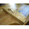 Painted mango wood tray 30x53 cm - flowers