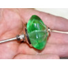 bouton citrouille en verre de 45 mm couleur vert clair - argenté