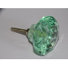 Botón cristal forma DIAMANTE 45 mm verde muy claro