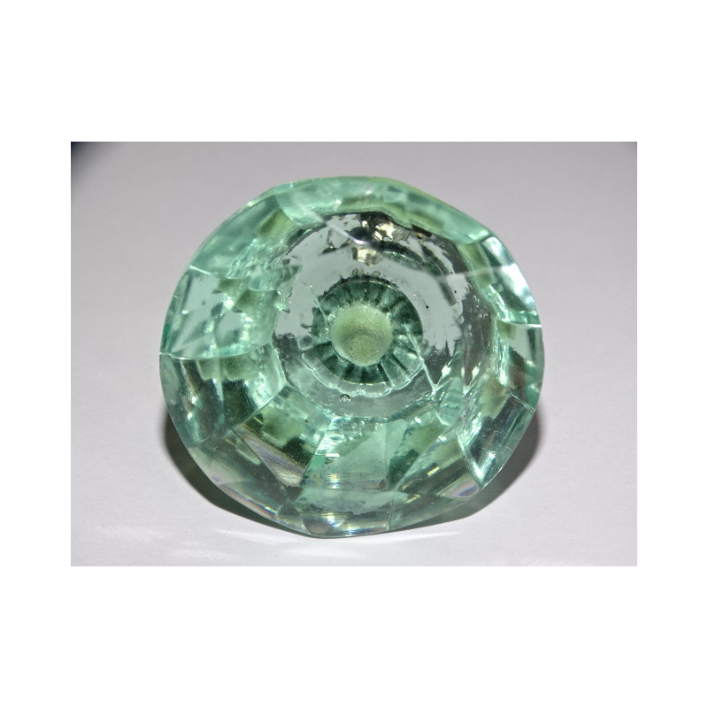 Bottone in vetro a forma DIAMOND 45 mm verde molto chiaro