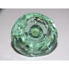 DIAMOND shaped glass button 45 mm very light green