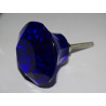 DIAMOND shaped glass button 50 mm ultramarine blue