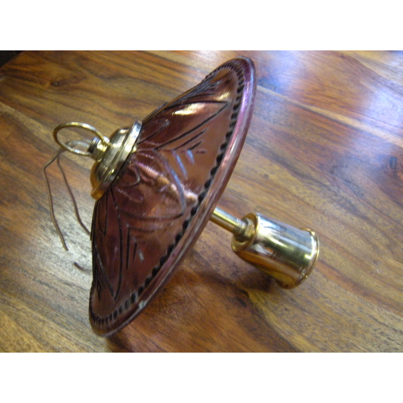 Lampada KHARBUJA in vetro soffiato viola 22x22 cm