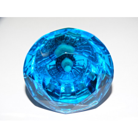 Botón cristal forma DIAMANTE 50 mm color turquesa