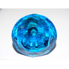 DIAMOND shaped glass button 50 mm turquoise color