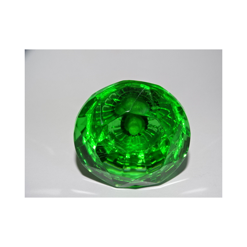 Bouton en verre en forme de DIAMANT 50 mm vert