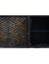 Buffet 4 portes sculptées noires et dorées