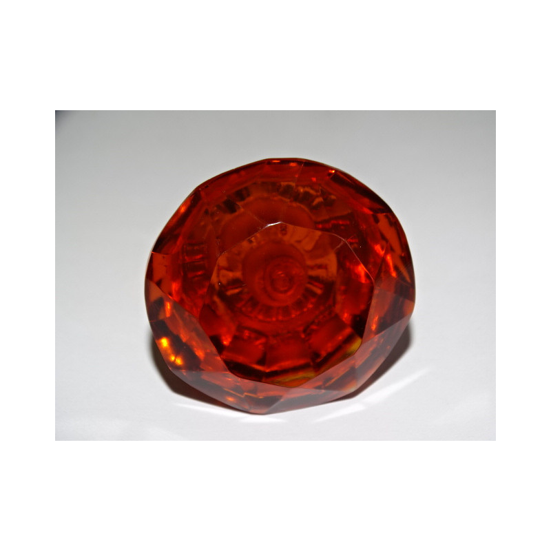 Pomo cristal forma DIAMANTE 50 mm color ámbar